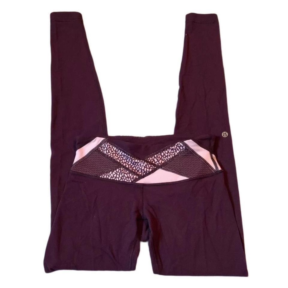 Lululemon Y2K Purple Leggings with waistband design